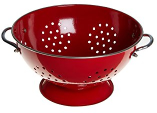 Hollis Retro Red Enamel Colander
