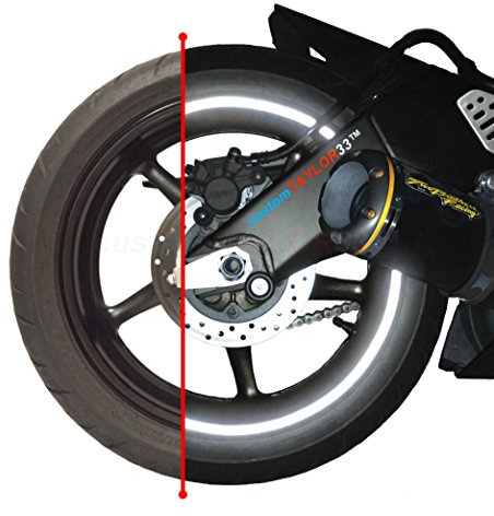 customTAYLOR33 (All Vehicles) Black Engineering Grade Reflective Copyrighted Safety Rim Tapes (Must Select Your Rim Size), 17 (Rim Size for Most SportsBikes)