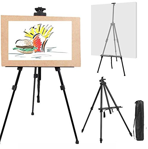 DOBO Treppiede per Tableau Matrimonio cavalletto Dipinto Tela Disegno Pittore Pittura, nero