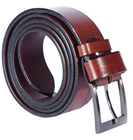Kabber Ledergürtel für Damen & Herren – hochwertiger & pflanzlich gegerbter Leder Gürtel, Herrengürtel & Damengürtel (180 - Dunkelbraun Breite: 3.5 cm/Länge: 120 cm)