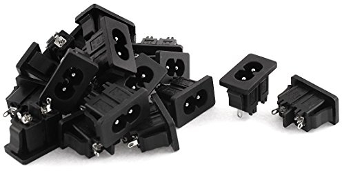 Aexit AC 250V 5A 2P ingresso IEC 320 C8 maschio presa elettrica Connettore 20 pz ID: 455480