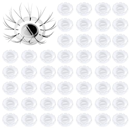 CAILI Lot de 100 accessoires pour extensions de cils, transparents, imperméables et durables