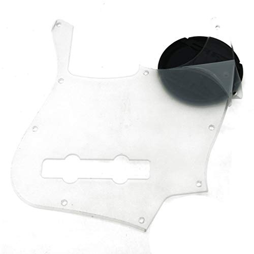 KAISH 5 Saiten Clear J Bass Style Pick Guard Bass Schlagbrett Schlagbrett Schlagbrett für USA/Mexiko Jazz J Bass Transparent