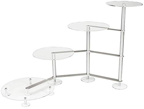Manschin-Laserdesign Tortenständer Rund Tortenetagere Acryl Treppe Etagere Hochzeit 4 Etagen Acryl (Ø 20 25 25 30 cm)