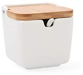 Quid Arizona Zuccheriera Ceramica 10x10x11cm Bianco