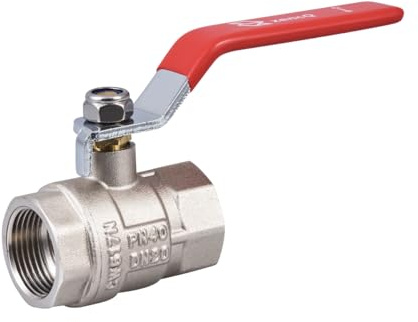 zencQ Kugelhahn 3/4 Zoll FF mit Hebelgriff – Kugelventil aus Messing für Industrie, Wasserpumpen, Tanks & Gewerbe – Absperrhahn mit beidseitigem Innengewinde (3/4) – PN40 Hochdruck