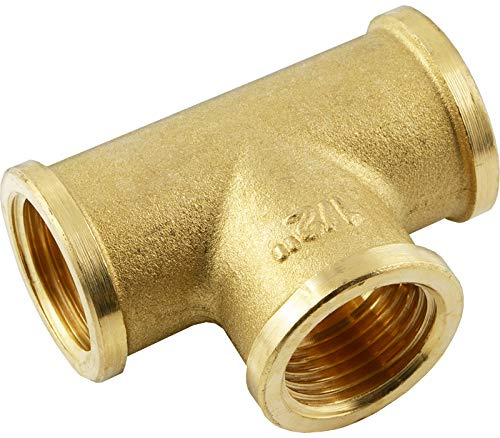 Fittingteile - T-Stück mit Innengewinde Druckluft Wasser Sanitär Fittinge (Werkstoff: Messing - Gewindegröße: G 1)