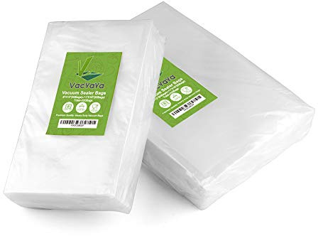 VacYaYa 100 Bolsas 20x30cm(50) y28x40cm(50) Bolsas Envasar al Vaci Vacio Alimentos Bolsas de Vacío de Alimentos,Bolsas para Envasar al Vacío Envasado al Vacío para Alimentos Sin BPA