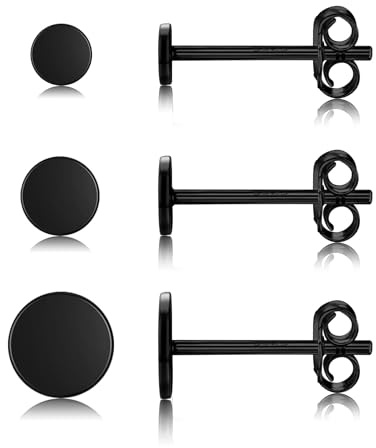 MASOP Sterling Silber Ohrring Set 3mm 4mm 5mm Rund Ohrstecker Gold Silber 925 Set für Damen Herren Mädchen