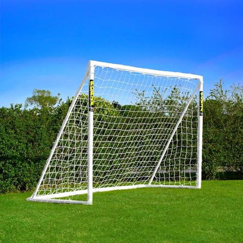 FORZA PVC Fotbollsmål 2.4m x 1.8m | Trädgårdsmål För Barn | Tillval: Målvaktsduk, Boll & Väska (Endast Mål)