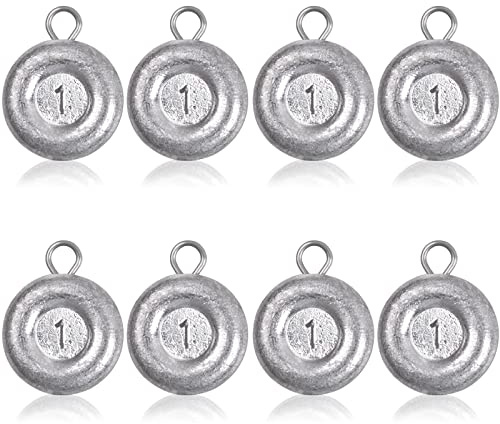 Disc Sinkers Fishing Weights Coin Sinkers Saltwater Surf Fishing Weights Bottom Fishing Drifting Trolling Catfishing Fishing Sinkers Weights Saltwater Tackle 1oz 2oz 3oz 4oz 5oz 6oz 8oz