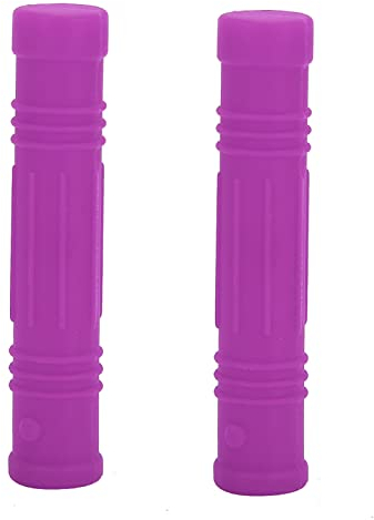 Silikon Kaukette mit Kaubarem Bleistiftaufsatz,Silikon Kaustab,Kaubares Schmuckspielzeug für Jungen,Mädchen,Kinder und Erwachsene mit Autismus,ADHS,Beißen,(Lila Säbelstift Set Beißring)