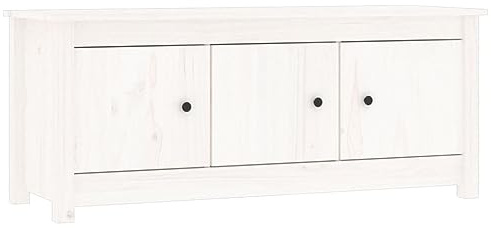 vidaXL Schuhschrank Schuhablage Schuhregal Schuhständer Schuhaufbewahrung Schuhorganizer Schuhkommode Weiß 110x38x45,5cm Massivholz Kiefer