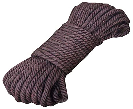 ZEALMAX 100 % natürliches, handgefertigtes Hanfseil, 8 mm, 20 Meter, für Bastelarbeiten, Gartendekoration, Seile, Verpackungsseile, Braun