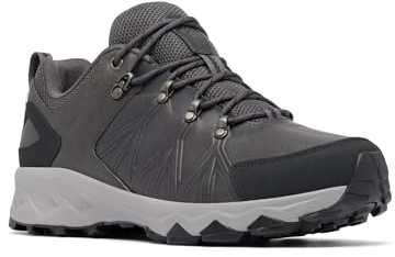 Columbia Peakfreak II Outdry Leather, Chaussures de Trekking et de randonnée Taille Basse, Ti Grey Steel, Dark Grey,