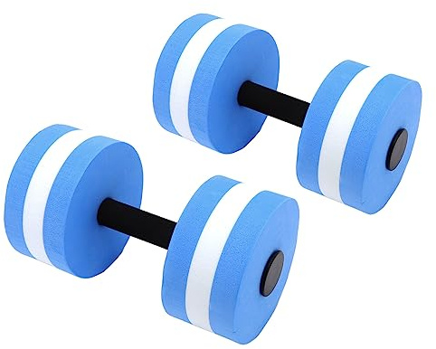 JYCRA 2 Stück Wasserhanteln für Wasserübungen, Wasserhanteln, Pool-Widerstands-Wasser-Fitnessgeräte für Männer, Frauen, Kinder(Blau)