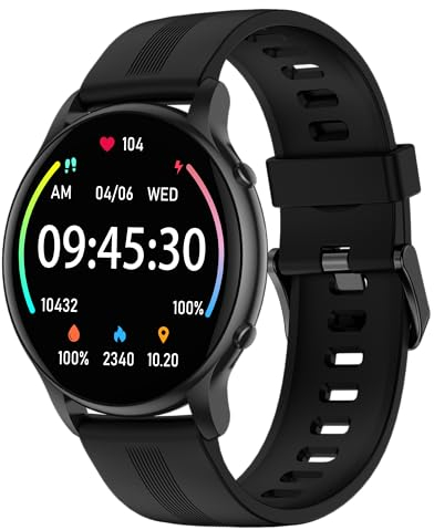 TUYOMA Smart Watch for Men Women - Fitness Watch with 1.32'' Touch Screen, Step Counter, SpO2 Heart Rate Sleep Monitor, Activity Trackers IP68 Waterproof Smartwatch for iOS Android