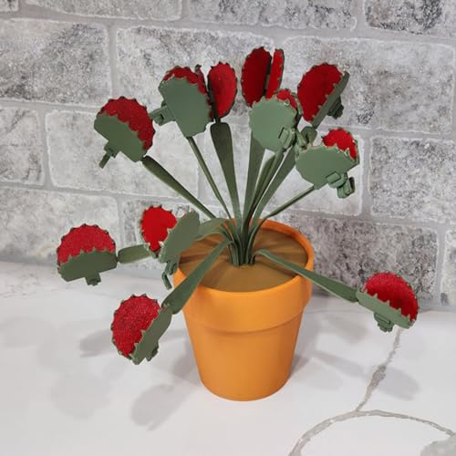 Yacriso Venusfliegenfalle Snack-Clips 3D-gedruckte Pflanze, Venus Flytrap Snack-Beutel-Clips, Kartoffelchip-Beutel-Clips, Jede Falle ist EIN Taschenclip. Gefälschte Zimmerpflanzen, gefälschte (A)