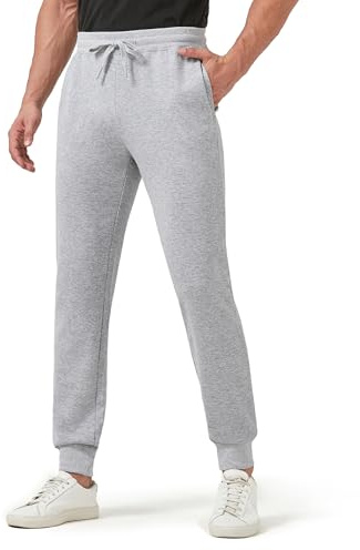 Zylioo Långa ben joggingbyxor herr, extra långa sportbyxor sweatbyxor, stor/extra stora träningsbyxor, sweatpants löparbyxor, joggingbyxor, GRÅ, M Extra Tall