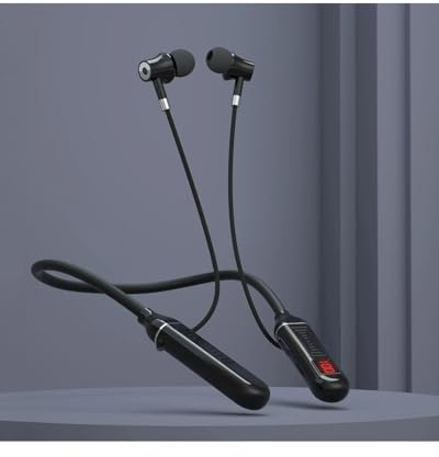 SHUGWA Impermeables Auricular Auriculares con Bluetooth, 200 Horas De Duración, con Micrófono, Estéreo, Banda para El Cuello, Deportivos, para Tarjeta TF Auricular Bluetooth