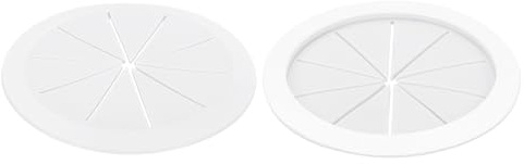 sourcing map 2 Pcs 3.74 Inch Flexible Cable Grommets, Self-Adhesive Desk Hole Cover, Wire Organizer Cords Management for Office Desks Table, White