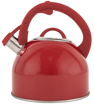BIALETTI Bollitore, 2,5L Acciaio | Collezione Winter Wonderland, Rosso | Adatto ai piani ad Induzione