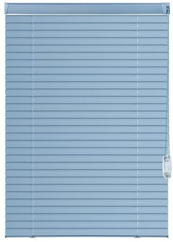 HUHJYUGE Aluminium Jalousie, Lamellen Jalousie, Jalousie Ohne Bohren für Balkon, Lichtschutz Sonnenschutz Sichtschutzrollos, Horizontale Lamellenvorhänge, für Fenster und Türen (Blue 60x120cm)