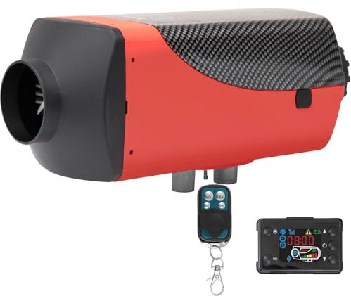 PRIJESSE Luft Dieselheizung Standheizung 12V 8KW, Luftheizung Air Diesel Standheizung Lufterhitzer mit LCD-Display & Fernbedienung Air Diesel Heizung für Auto RV Boote LKW Wohnmobil (Rot)