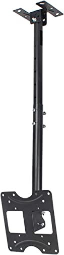 Soporte de techo para TV de 15 televisores de 32 pulgadas con giro e inclinación, se adapta a la mayoría de televisores de pantalla plana LCD de hasta 200 x 200 mm, distancia entre orificios, soporte