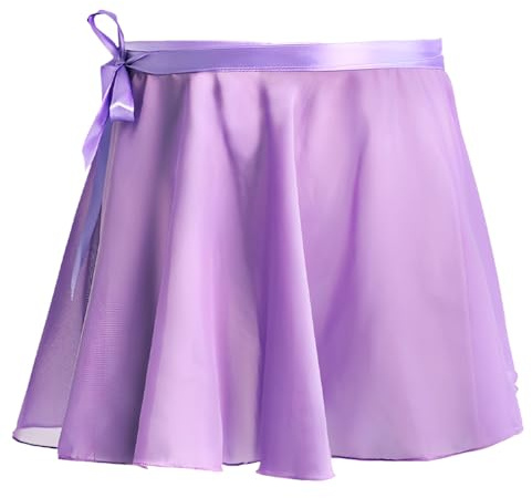 CULEO Faldas de danza para mujer Falda de ballet, falda cruzada, falda de baile, falda cruzada de ballet con cordones para niñas, falda de ballet de gasa fluida para niñas pequeñas, adolescentes