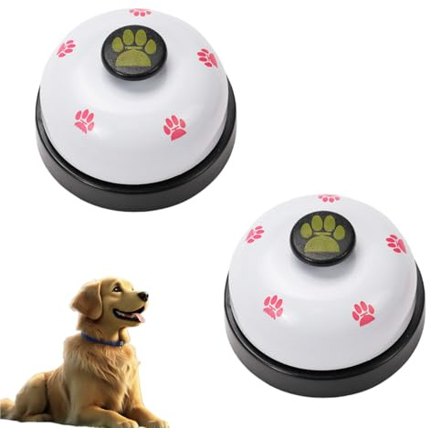 Campane da Addestramento per Animali, 2 Pezzi Campane per Cani Campane da Tavolo per la Comunicazione del vasino e l'addestramento di Pulizia Campane di Formazione intelligenza