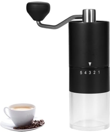 Moulins à Café Manuels, Moulin à Meules En Acier Inoxydable Avec Manivelle, 5 Réglages Réglables, For Usage Domestique, Expresso, Presse Française, Voyage