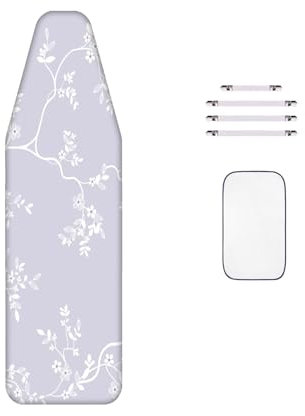 WTAIS Copriasse da Stiro Grande 160x60cm, Extra Spesso - Design A Due Strati, Ottima Penetrazione del Vapore, Coperture da Stiro con Chiusure