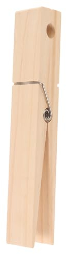 VICASKY Legno Porta Asciugamani Gigante Clip Accessori da Bagno Molletta da Bucato in Legno Resistente per Vestiti Gonne Sciarpe e Teli da Spiaggia