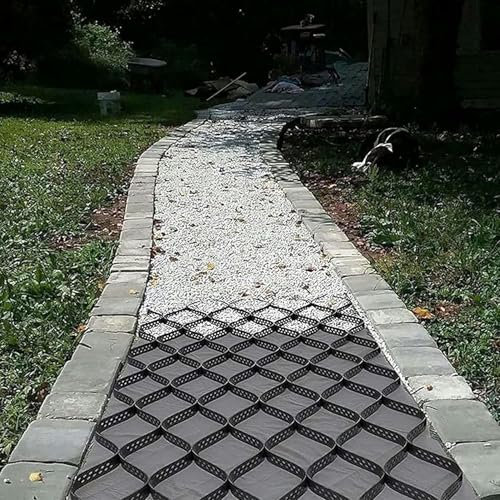 Grille géo de gravier pour allée, stationnement, allée, patio, 4 x 7 m pour une stabilité et un drainage améliorés
