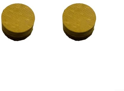 Volakebeing Billard-Queue-Spitzen, 14 mm x 8 mm, 6-lagige Cattlehide Leder-Pool-Queue-Spitze für amerikanisches Billardqueue, kompatibel mit Standard-Schäften, Gelb