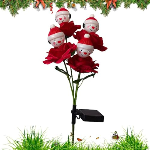 Metal Christmas Decorations Outdoor - Fairy Lights Solar Powered, Modes Copper Wire Solar | Power Stakes Finder Light for Garden Pathway