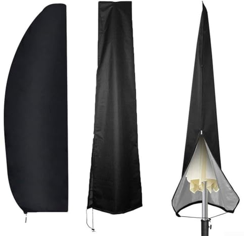 Premium Waterproof Parasol Cover with Drawstring for Garden Umbrellas Heavy Duty Protection Against Wind and UV (190 * 30 * 50cm)