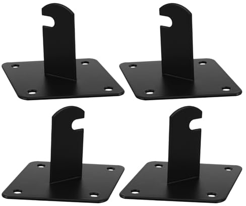 CONGARTENO 4 Piezas 4 Soportes de Montaje para Rejilla Metálica de Pared, Soporte Triple de Metal para Paneles Minoristas, Estante Resistente para Oficina, Almacén y Tienda de Ropa, Adecuado