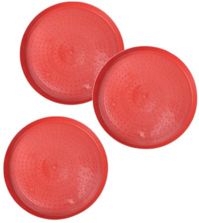 Tofficu Lot de 3 Mangeoires à Poussins 35 CM, Plateaux D’Alimentation pour Volailles en Matériau Résistant, Distributeurs de Nourriture Pratiques pour Poulets, Poules et Cailles en
