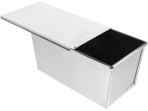 JOINPAYA Molde Antiadherente para Pan de Aluminio Tapa, 500 G, Diseño Práctico para Hornear Pan y Tostar Horno Doméstico