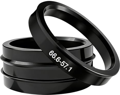4 bagues centrage 57,1-66,6mm pour moyeu auto, jantes alliage/acier, noir | Qualité fiable, conception pratique et utilisation polyvalente pour les besoins quotidiens.