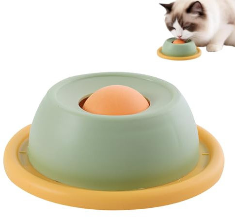 GXGM Juguete perros, pelota lamer para perros, cachorros y gatos, alimentación lenta, fomenta la actividad mental, comportamiento natural de búsqueda (verde)