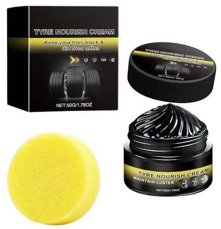 Reifenglanz Reinigungscreme, Reifenpflege Endurance High Gloss für Autoreifen, 2026 Neu Multifunction Reifenpflegecreme Reifenwachs für Felgenschutz Stellt Schwarzen Glanz Wieder (1PCS)