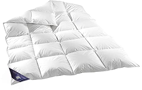 Welt-der-Träume Couette d'hiver 100 % naturel en duvet garnissage 1 800 g 200 x 200 cm -