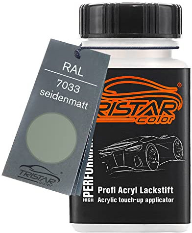 TRISTARcolor RAL 7033 Zementgrau mat satiné Crayon de retouche de peinture 50 ml à séchage rapide