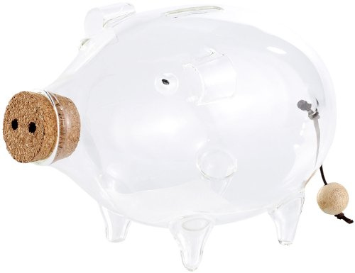 Carlo Milano Cochon Tirelire en Verre