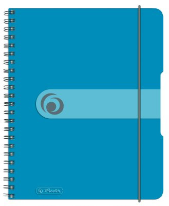 Herlitz Spiral-Notizbuch A5, 80 Blatt, transparent