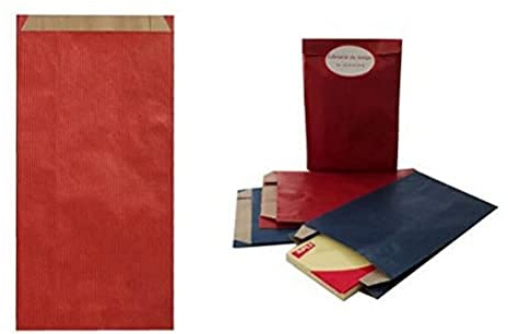 Apli 101651 250 Umschläge Geschenkbeutel, 11 cm x 5 cm x 21 cm, Rot