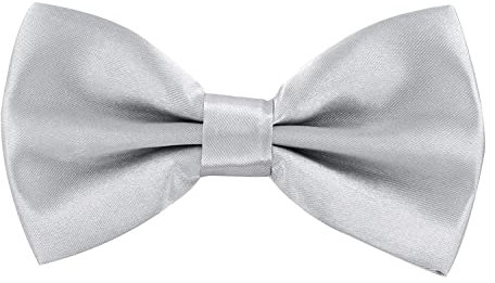 axy Hochwertige Herren Fliege Schleife Konfirmation verstellbar in verschiedenen Farben FLI1 (Hellgrau)